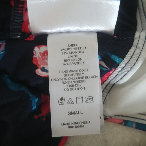 Modcloth HighDive navy blue red floral one piece swimsuit bathing suit c… - Picture 10 of 11